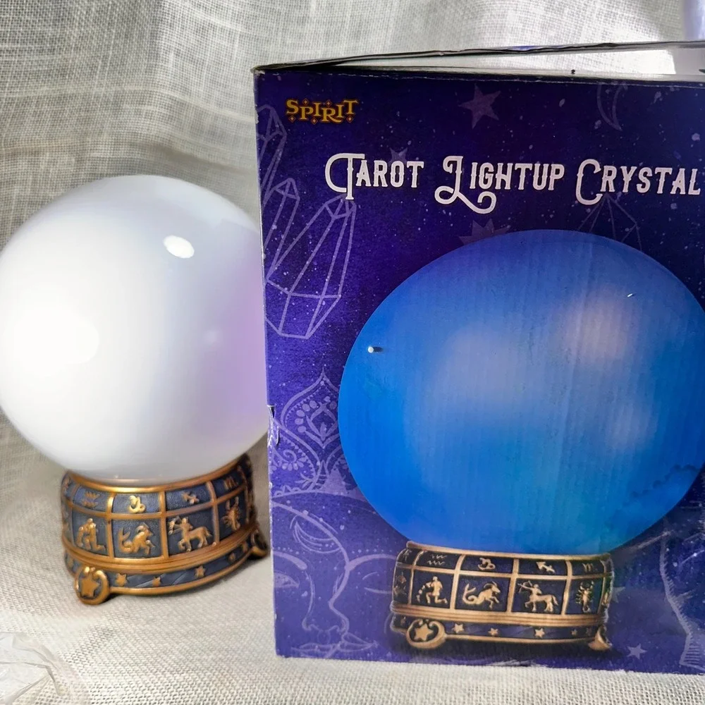 Spirit‎ Halloween Tarot Lightup Crystal Ball Sound Activated Zodiac Base Prop